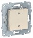 Выключатель Schneider Electric Unica Studio Бежевый Wiser управление жалюзи NU550844