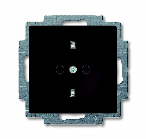 Розетка ABB Basic 55 chateau-black SCHUKO 16А 250В с защитными шторками 2CKA002013A5338 20 EUCKS-95-50