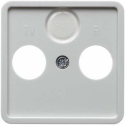 Центральная панель для антенной розетки Berker 2 и 3 отверстия цвет: полярная белизна, с блеском Modul 2 120009