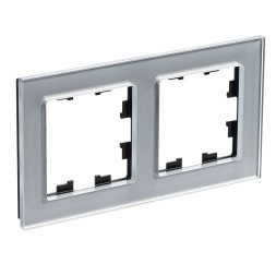 Рамка Schneider Electric Atlasdesign двойная Nature алюминий стекло ATN320302