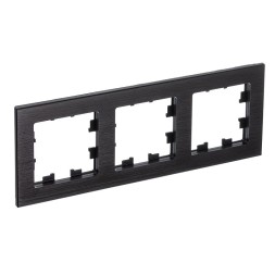 Рамка Schneider Electric Atlasdesign тройная Nature оникс металл ATN312303