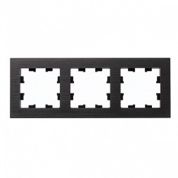 Рамка Schneider Electric Atlasdesign тройная Nature оникс металл ATN312303