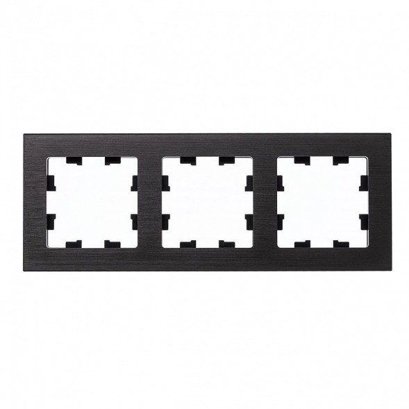 Рамка Schneider Electric Atlasdesign тройная Nature оникс металл ATN312303