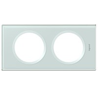 Рамка Legrand Celiane Стекло Смальта белая глина 2 поста 069312