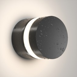 DK9810-BK Настенный уличный светодиодный светильник VEGA, IP65, 12 Вт, 3000K, черный, алюминий