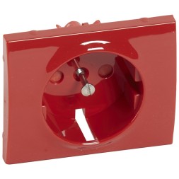 Лицевая панель Legrand Galea Life красный для розетки 2К+3 с механической блокировкой 777029