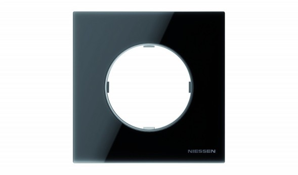 Рамка ABB Skymoon Черное стекло 1 пост 2CLA867100A3101 8671 CN