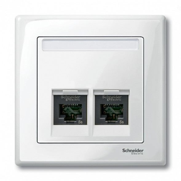 Центральная плата Merten M-серия белый для розетки schneider electric,2п MTN469919