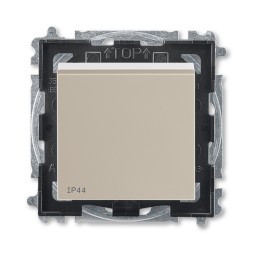 Переключатель ABB Levit кофе макиато / белый кнопочный одноклавишный IP44 2CHH598940A4018 3559H-A86940 18
