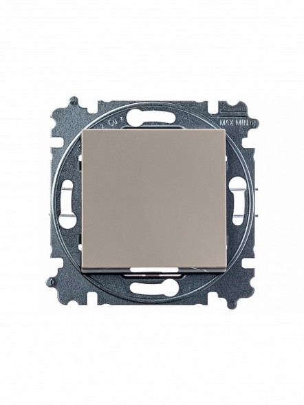 Выключатель ABB Levit кофе макиато / белый кнопочный одноклавишный 2CHH599145A6018 3559H-A91445 18W