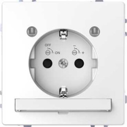 Розетка Merten D-Life белый лотос 16а с з/к и led модулем MTN2304-6035