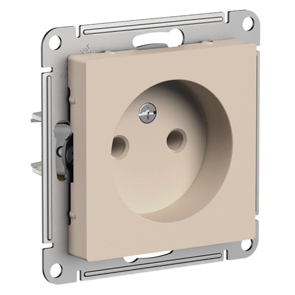 ATN001241 Atlasdesign РОЗЕТКА без заземления без шторок, 16А, механизм, Песочный Schneider Electric
