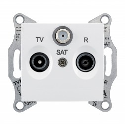 TV\R\SAT розетка Schneider Electric Sedna белый оконечная SDN3501321