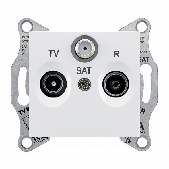TV\R\SAT розетка Schneider Electric Sedna белый оконечная SDN3501321