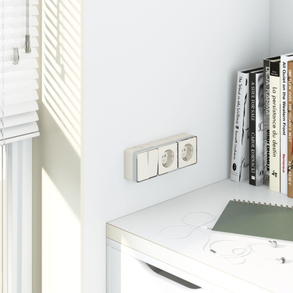 Розетка с заземлением Gallant слоновая кость Werkel W5071003