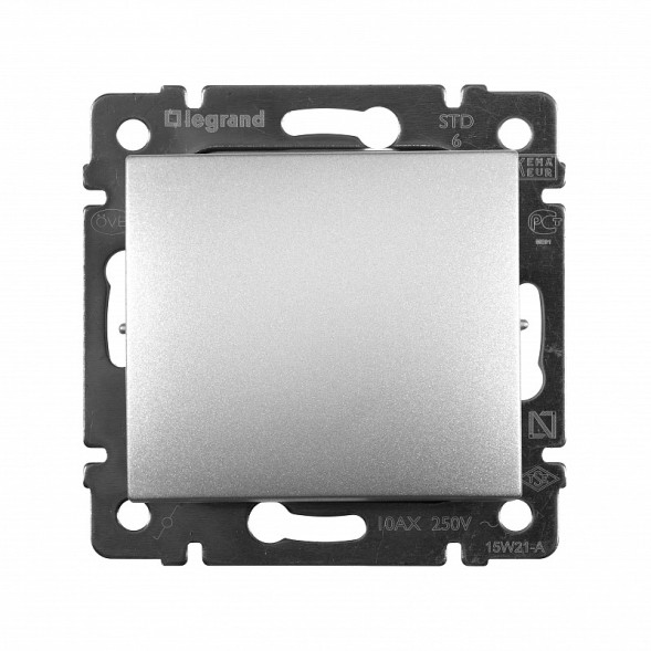 Переключатель Legrand Valena Алюминий 1-клавишный 770106