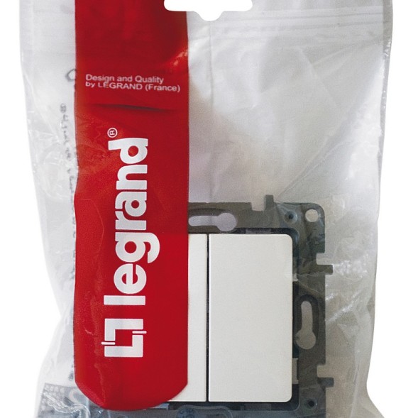 Выключатель/переключатель Legrand Etika белый двухклавишный 10 A 250 В~ 672212