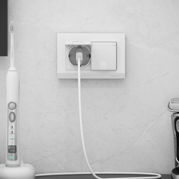 Рамка из поликарбоната для двойной розетки Stark белый Werkel W0081801