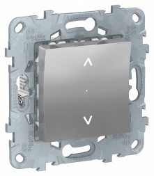 Выключатель Schneider Electric Unica Studio Алюминий Wiser управление жалюзи NU550830