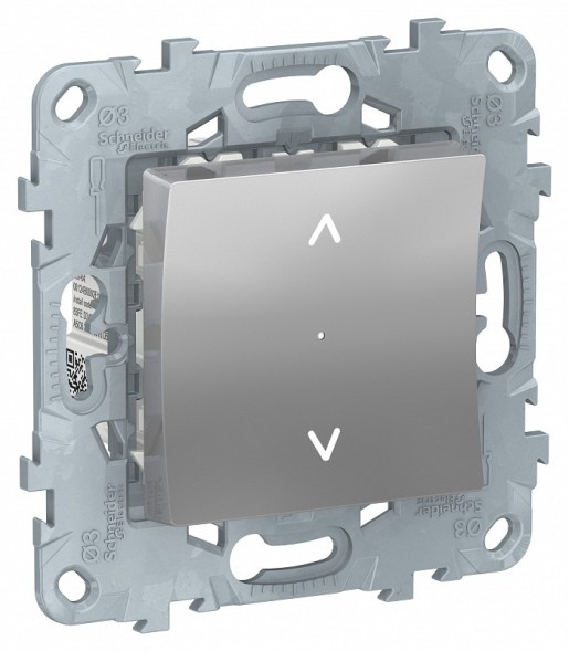 Выключатель Schneider Electric Unica Studio Алюминий Wiser управление жалюзи NU550830