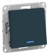 Одноклавишный переключатель Schneider Electric Atlasdesign Изумруд с подсветкой, сх.6а, 10АХ, механизм ATN000863