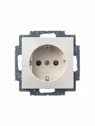 Розетка ABB Basic 55 слоновая кость SCHUKO 16А 250В с защитными шторками 2CKA002013A5279 20 EUCKS-92-507