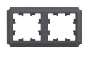 ATN101402 2-постовая РАМКА БАЗАЛЬТ, AtlasDesign Antique Schneider Electric