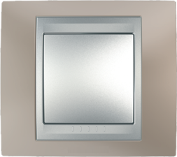 Рамка Schneider Electric Unica Top Опал / Алюминий 1 пост MGU66.002.095