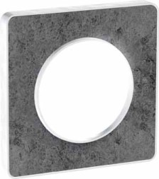 Рамка Schneider Electric Odace Морской камень / Белый 1-постовая S52P802U