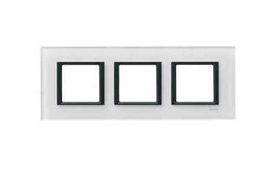 Рамка Schneider Electric Unica Class Белое стекло 3 поста MGU68.006.7C2