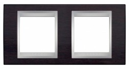 Рамка Schneider Electric Unica Top Венге / Алюминий 2 поста MGU66.004.0M3