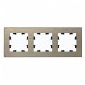 Рамка Schneider Electric Atlasdesign тройная Nature латунь металл ATN312203