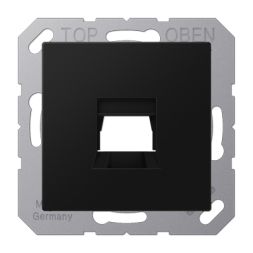 Крышка Jung A серия матовый чёрный графит для модульных гнёзд 1-ная (TE CONNECTIVITY) A1569-15WESWM