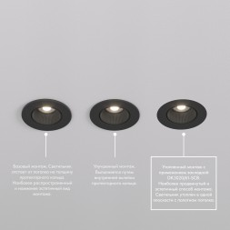 Точечный встраиваемый светильник Denkirs DK3061-BK+WH