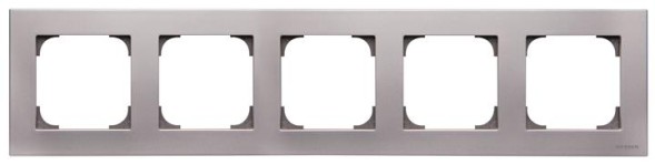 Рамка ABB Sky Серебристый алюминий 5 постов 2CLA857500A1301 8575 PL