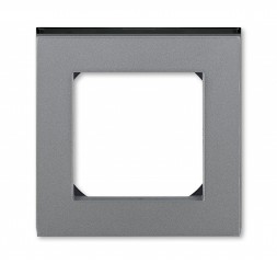 Рамка ABB Levit Сталь / Дымчатый чёрный 1 пост 2CHH015010A6069 3901H-A05010 69W