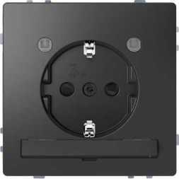 Розетка Merten D-Life антрацит 16а с з/к и led модулем MTN2304-6034