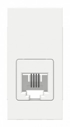 Розетка телефонная RJ12 Schneider Electric Unica Modular Белый 1очная, 1 Модуль NU349118