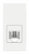 Розетка телефонная RJ12 Schneider Electric Unica Modular Белый 1очная, 1 Модуль NU349118