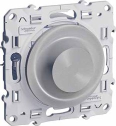 Светорегулятор Schneider Electric Odace алюминий поворотный универсальный S53R515