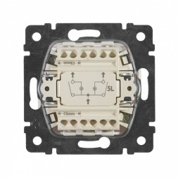 Выключатель Legrand Valena 2-х клавишный с подсветкой 774428