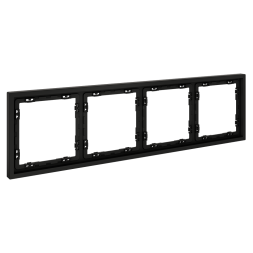 Рамка пластиковая VOLTUM S70 на 4 поста, (черный матовый)