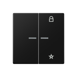 Центральная плата Jung A серия матовый чёрный графит универсальная для LB вставки «жалюзи» A1701BFSWM