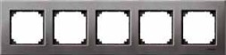 Рамка Merten M-Elegance Серый родий 5 постов MTN403514