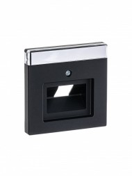 Плата центральная (накладка) ABB Future чёрный бархат для 1-постовой телекоммуникационной розетки 0213 0216 с полем для надписи 2CKA001710A3912 1803-885