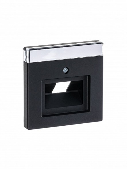 Плата центральная (накладка) ABB Future чёрный бархат для 1-постовой телекоммуникационной розетки 0213 0216 с полем для надписи 2CKA001710A3912 1803-885