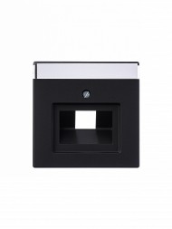 Плата центральная (накладка) ABB Future чёрный бархат для 1-постовой телекоммуникационной розетки 0213 0216 с полем для надписи 2CKA001710A3912 1803-885