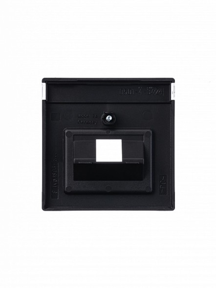 Плата центральная (накладка) ABB Future чёрный бархат для 1-постовой телекоммуникационной розетки 0213 0216 с полем для надписи 2CKA001710A3912 1803-885