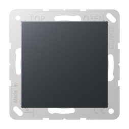 Заглушка Jung A серия Антрацит с опорной пластиной A594-0ANM