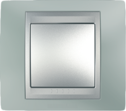 Рамка Schneider Electric Unica Top Флюорит / Алюминий 1 пост MGU66.002.094